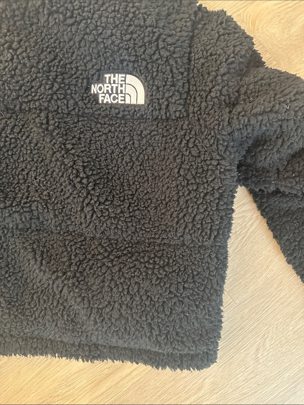 The North Face Black Crop Sherpa Fleece Zip Jacket - Picture 5 of 6